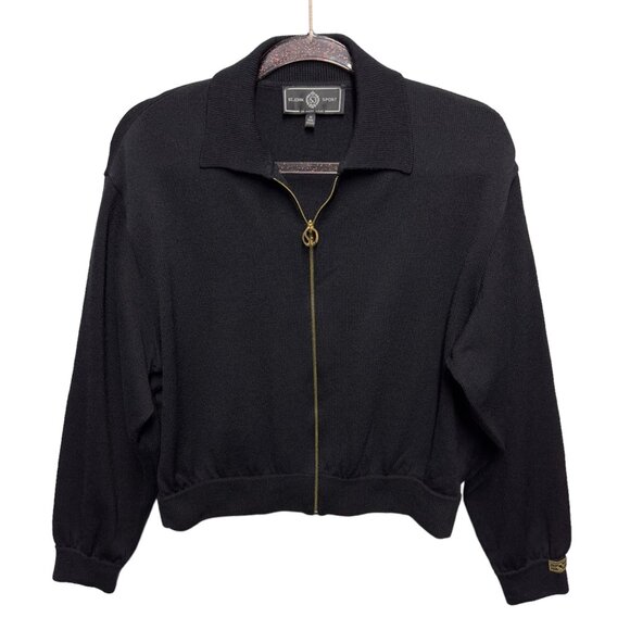 St. John Sport Thick Santana Knit Sweater Jacket Cardigan Coat - Picture 2 of 8
